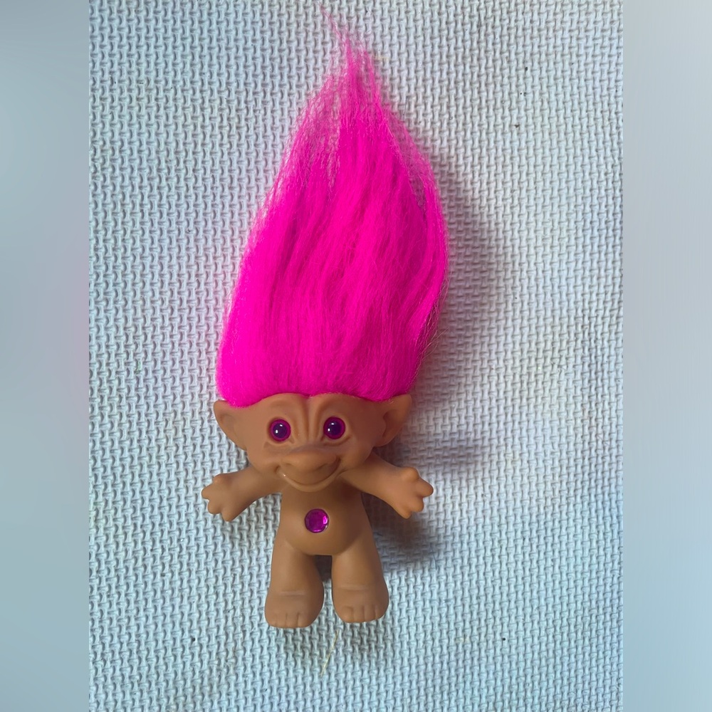 Vintage 90s original Treasure Trolls Doll Sukey 1998 with lucky wishstone